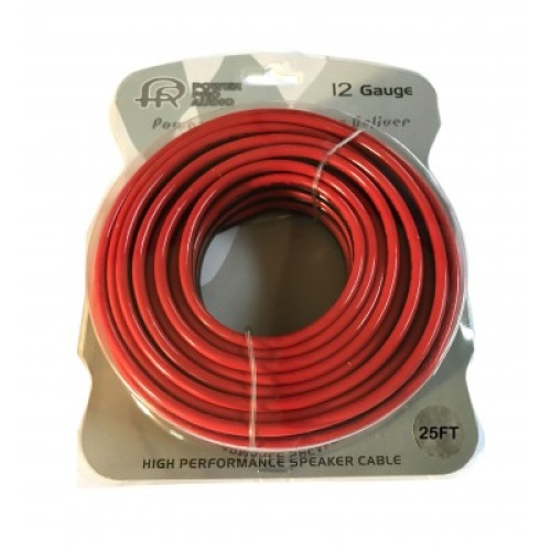 12GA 25FT Speaker Wire CCA Black & Red