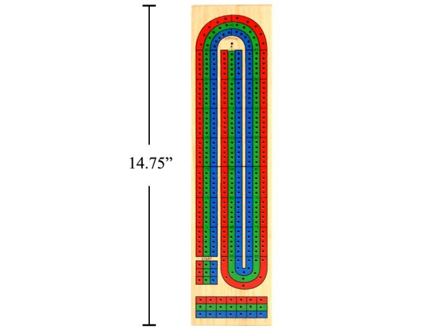 Wooden Cribbage Board - 3 lane