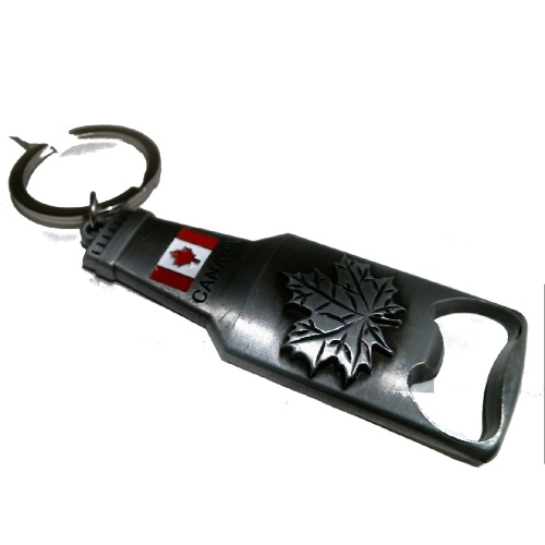 CANADA BEER SHAPE OPENER KEYCHAIN