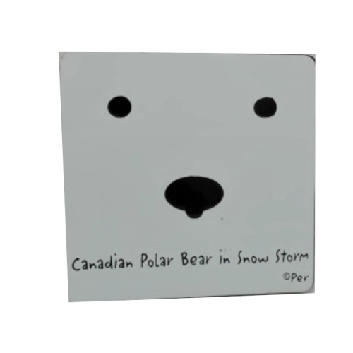 Fridge Magnet Polar Bear In Snow Storm