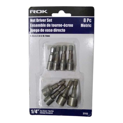 Nut driver set 8 pc metric