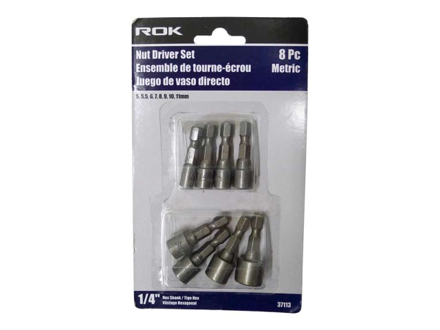 Nut driver set 8 pc metric