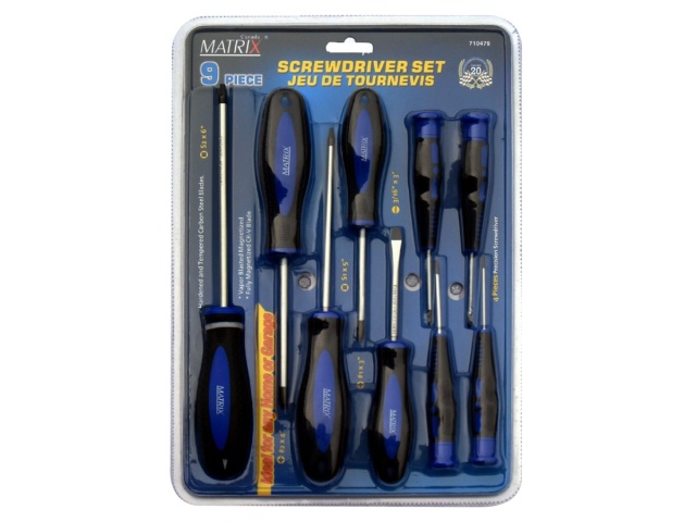 Screwdriver set 9 pc