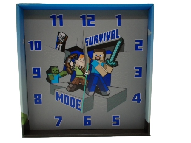 Wall Clock Minecraft Survival Mode 12x12\