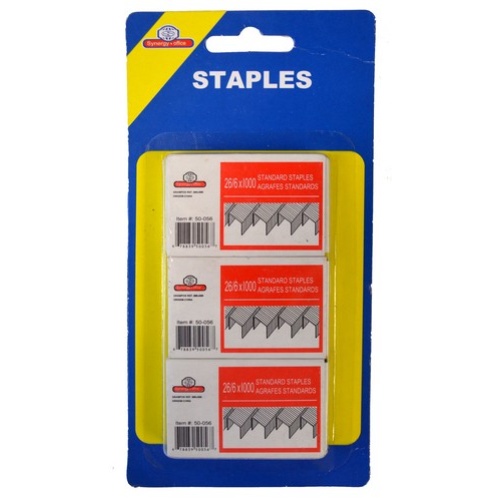 STAPLES 26/6 3PK