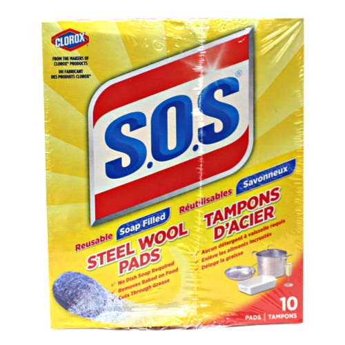 S.O.S 10CT STEEL WOOL PADS/5