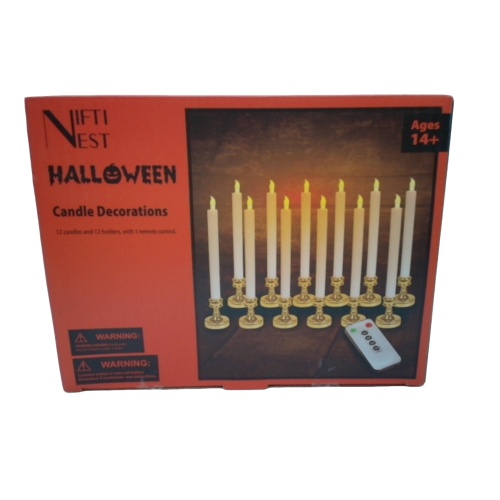 Halloween Candle Decorations 12 Flameless Candles W/remote Nifti Nest