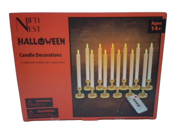 Halloween Candle Decorations 12 Flameless Candles W/remote Nifti Nest