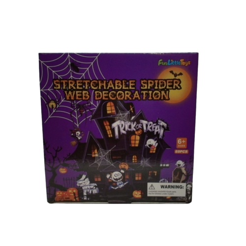 Stretchable Spider Web Decoration 69pc. Kit