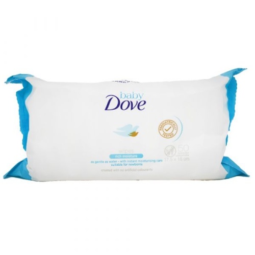 DOVE BABY WIPES 50CT RICH MOISTURE