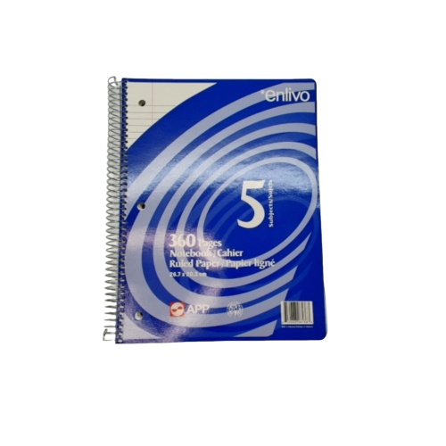 Notebook 360 Pages 5 Subjects Enlivo