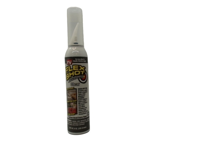 Flex Shot Thick Rubber Adhesive Sealant Clear 8oz.