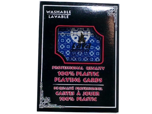 Playing Cards Blue 100% Plastic Professional Quality Lava Imports