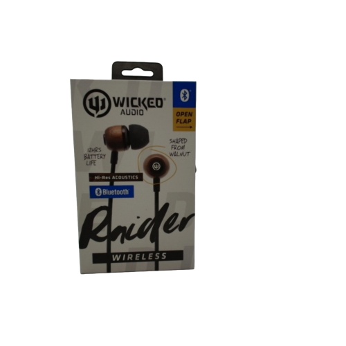 Earbuds Bluetooth Wireless Raider Shaped From Walnut Wicked Audio