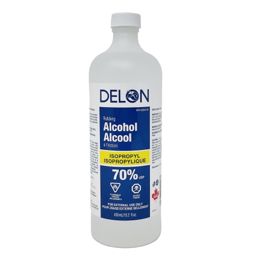 DELON 70% RUBBING ALCOHOL 450ML/12