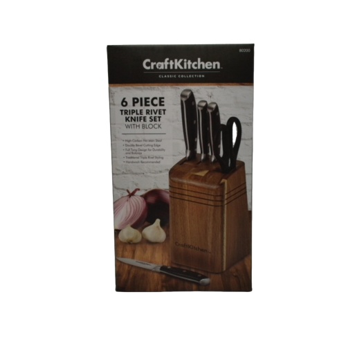 Knife Set 6pc. Triple Rivet Craft Kitchen