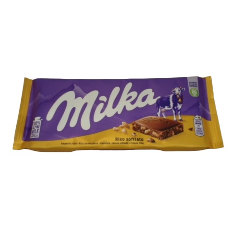 Milka Chocolate Bar Riso Soffiato 100g.