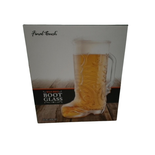 Wild West Boot Glass 22oz. Final Touch