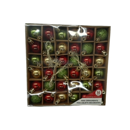 Mini Ornaments 36pk. Fifth Season