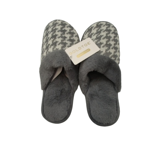 Ladies Memory Foam Slippers Gray Goldtoe