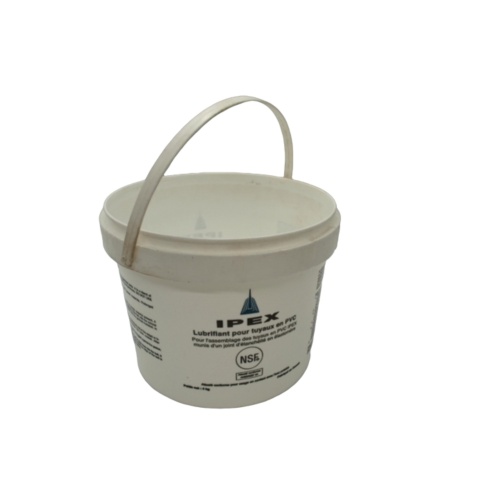 Pail 6L White Plastic w/lid