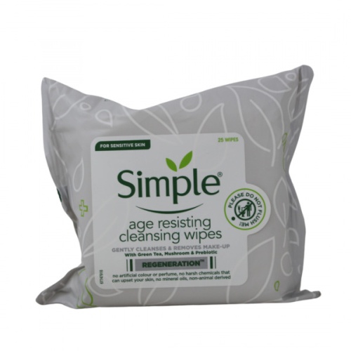 SIMPLE FACIAL WIPES 25CT AGE RESIST