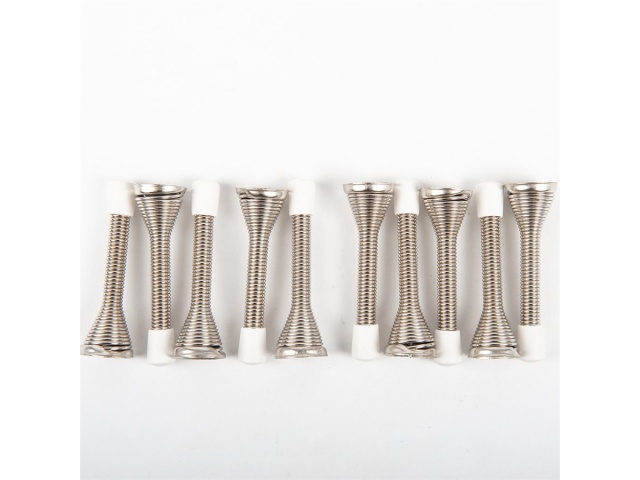 10PC Spring Door Stops 3in Silver