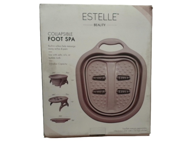 Collapsible Foot Spa Pink Estelle Beauty