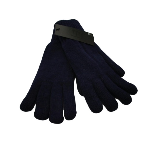 Ladies Gloves Navy Chenille Fits