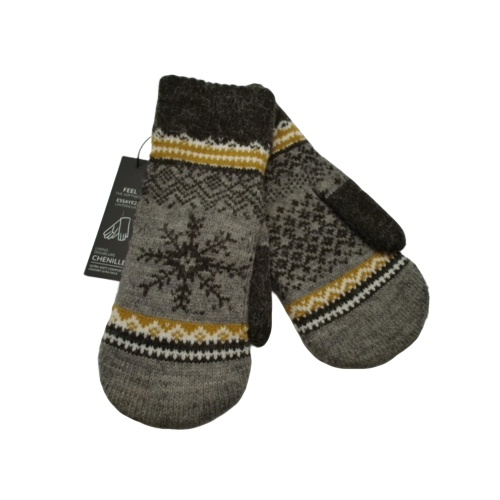 Ladies Mittens Chenille Fits