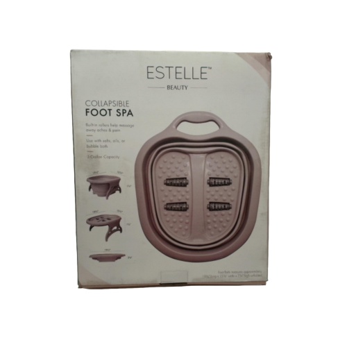 Collapsible Foot Spa Pink Estelle Beauty