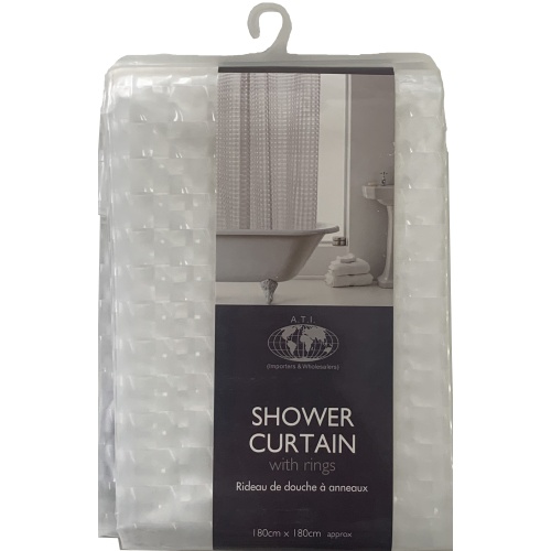 Shower Curtain Clear 3D Embossed