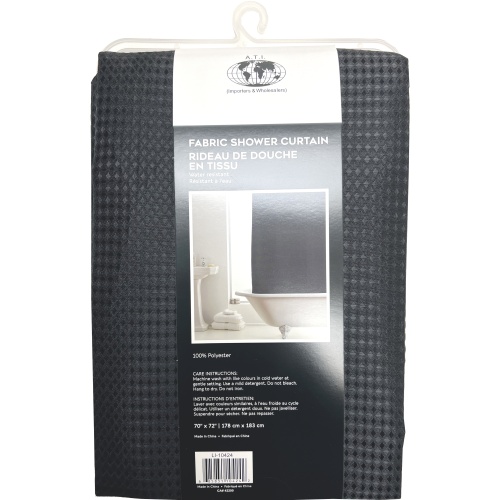 Shower Curtain Waffle-Black