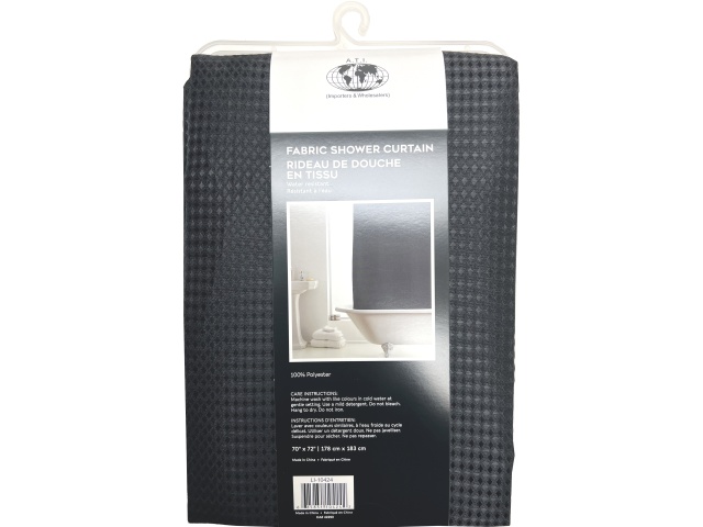 Shower Curtain Waffle-Black