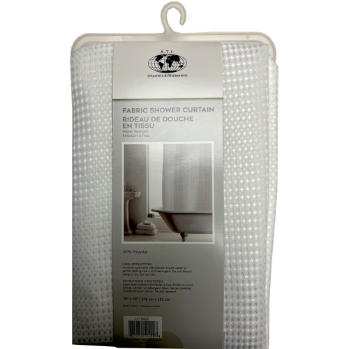 Shower Curtain Waffle-White