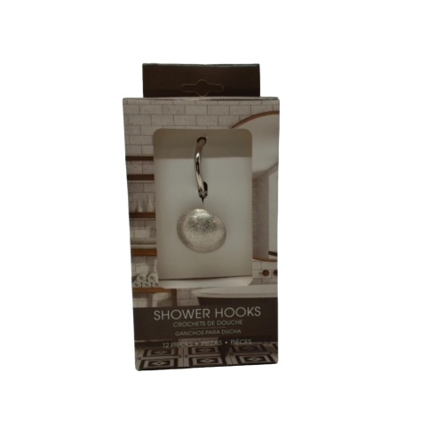 Shower Hooks Brushed Nickel 12pk. Creative Spaces