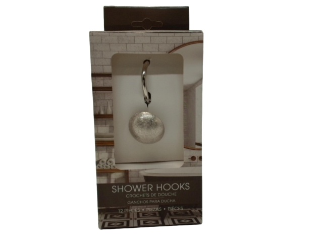 Shower Hooks Brushed Nickel 12pk. Creative Spaces