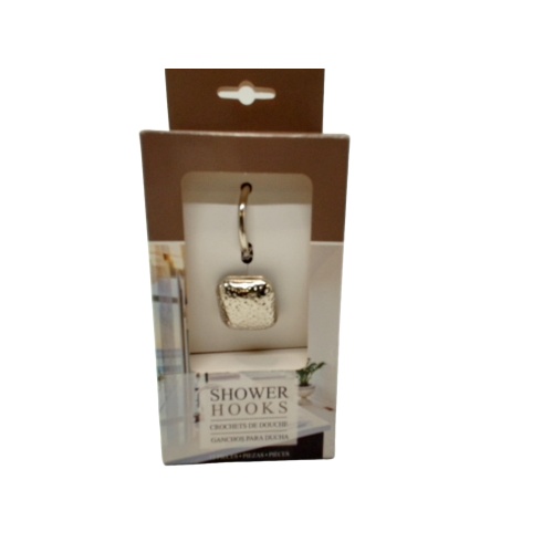 Shower Hooks Brushed Nickel 12pk.