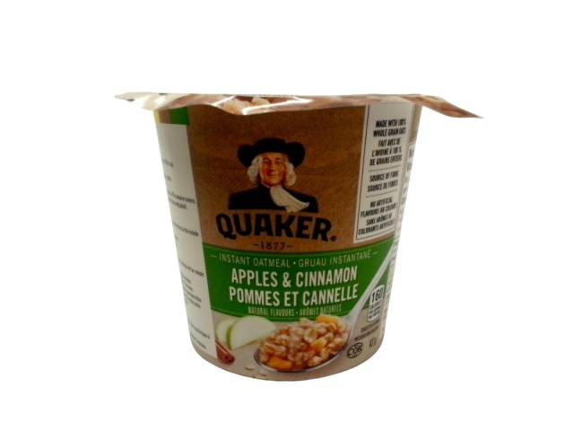 Quaker Instant Oatmeal Apples & Cinnamon 43g. Cup