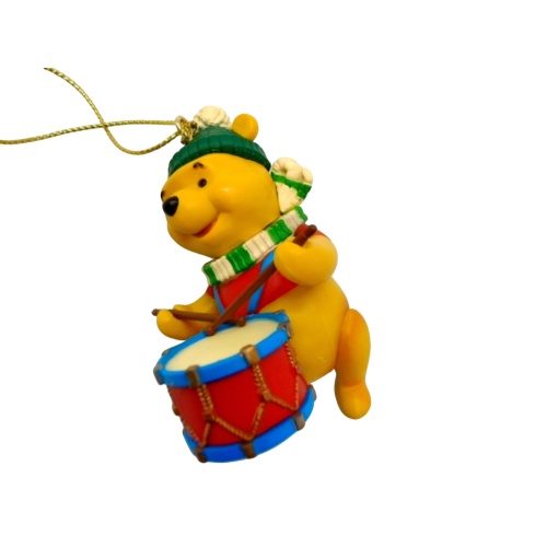 Christmas Ornament Winnie W/drum