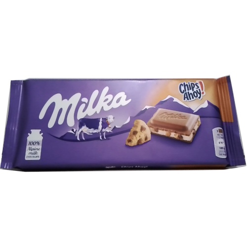 Chocolate Bar Milka Chips Ahoy! 100g.