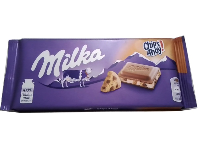 Chocolate Bar Milka Chips Ahoy! 100g.