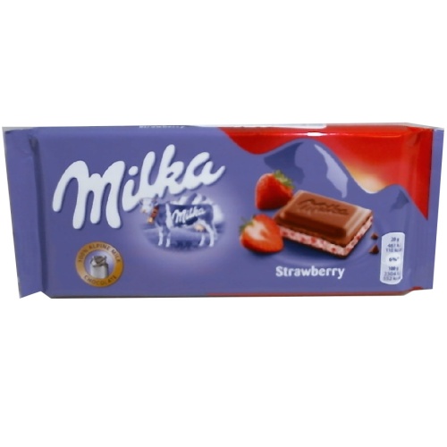 Chocolate Bar Milka Strawberry 100g.