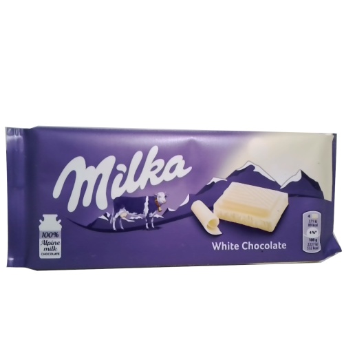 Chocolate Bar Milka White Chocolate 100g.