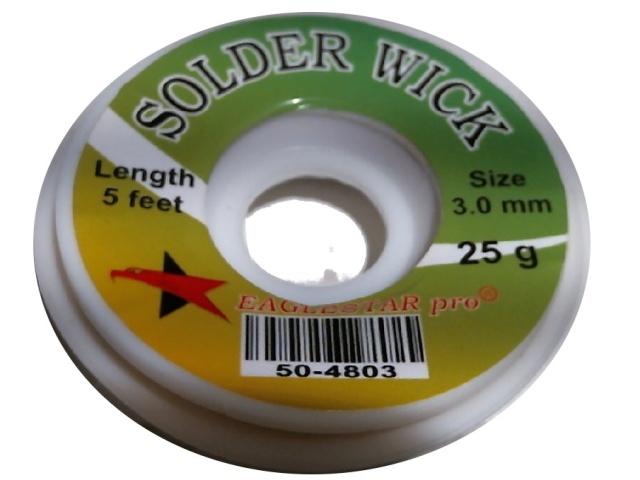 Solder wick 3 mm 5 foot 25g