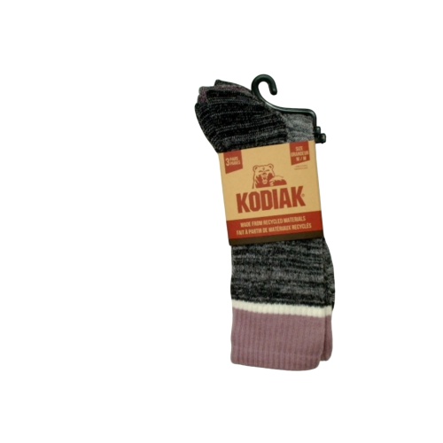 Socks Ladies 3pk. Crew Grey/Purple Kodiak