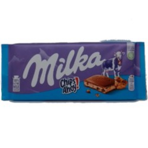 Milka Chocolate Bar Chips Ahoy! 100g.