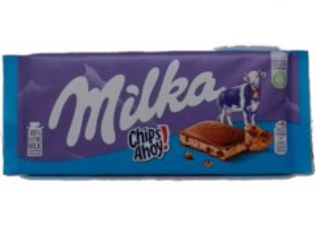 Milka Chocolate Bar Chips Ahoy! 100g.