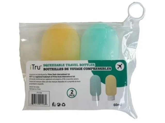 Squeezable Travel Bottles- 2 pack 60 ml