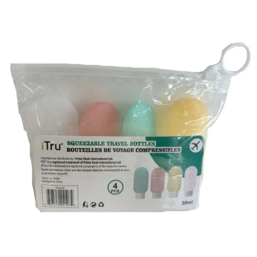 Squeezable Travel Bottles- 4 pack 30 ml